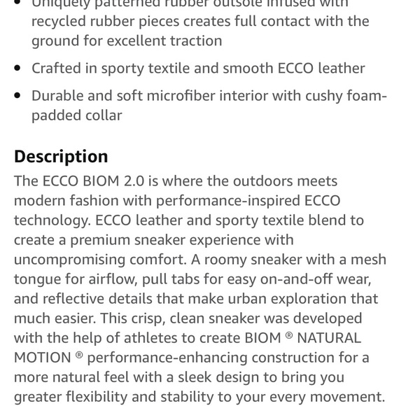 Ecco Biom 2.0 Luxery Cross Trainer Shoes Fluidform Natural Motion - Picture 3 of 14